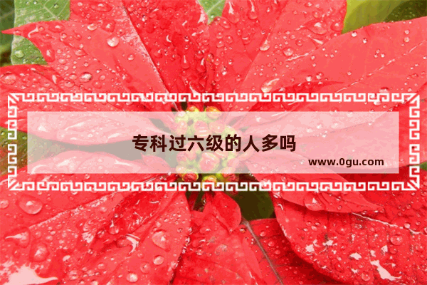 专科过六级的人多吗