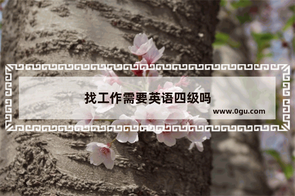 找工作需要英语四级吗