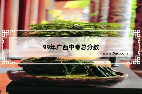 99年广西中考总分数