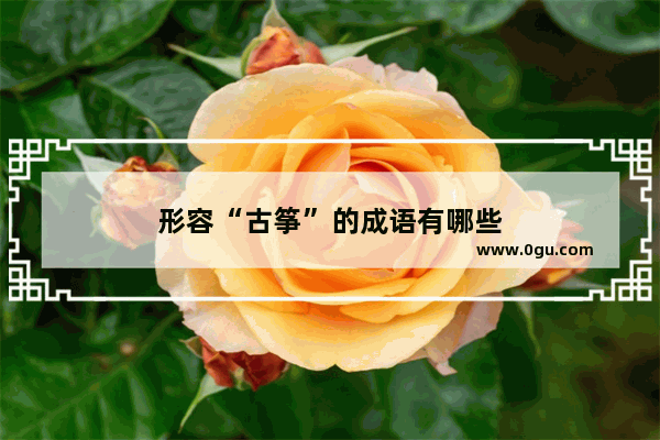 形容“古筝”的成语有哪些