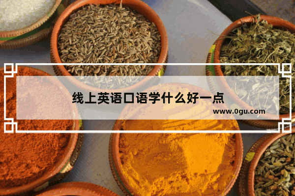线上英语口语学什么好一点