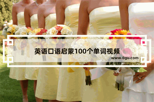 英语口语启蒙100个单词视频