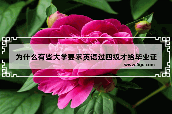 为什么有些大学要求英语过四级才给毕业证