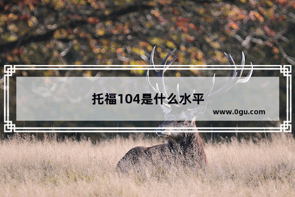 托福104是什么水平