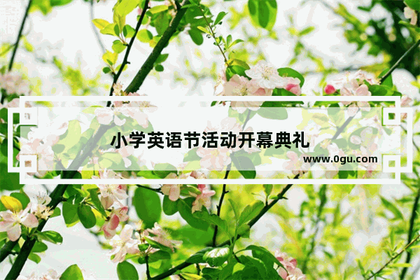 小学英语节活动开幕典礼