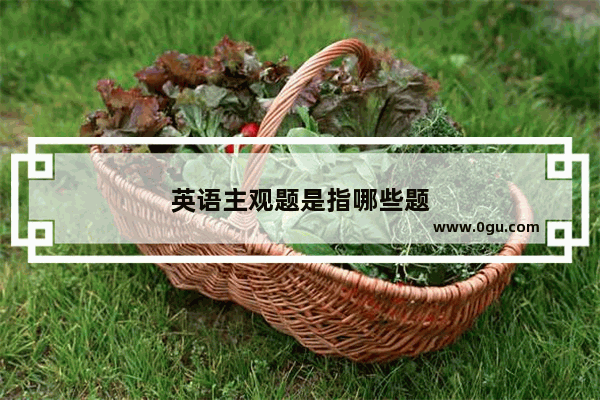 英语主观题是指哪些题