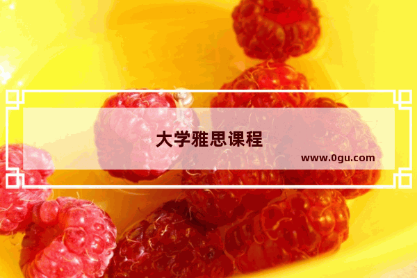 大学雅思课程