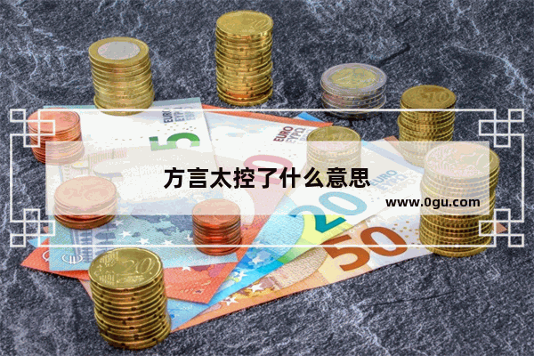 方言太控了什么意思