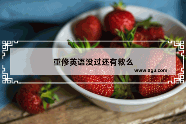 重修英语没过还有救么