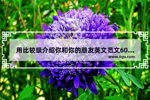 用比较级介绍你和你的朋友英文范文60词三段式