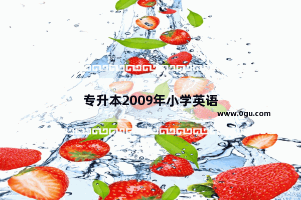 专升本2009年小学英语