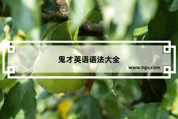 鬼才英语语法大全