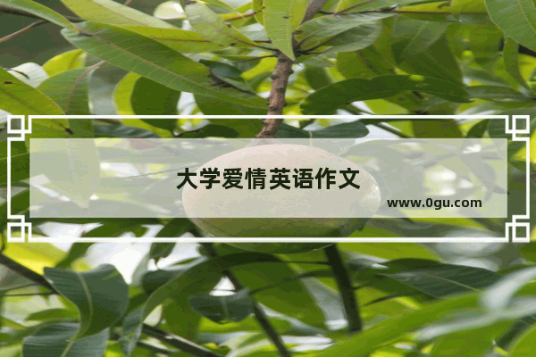 大学爱情英语作文