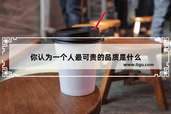 你认为一个人最可贵的品质是什么