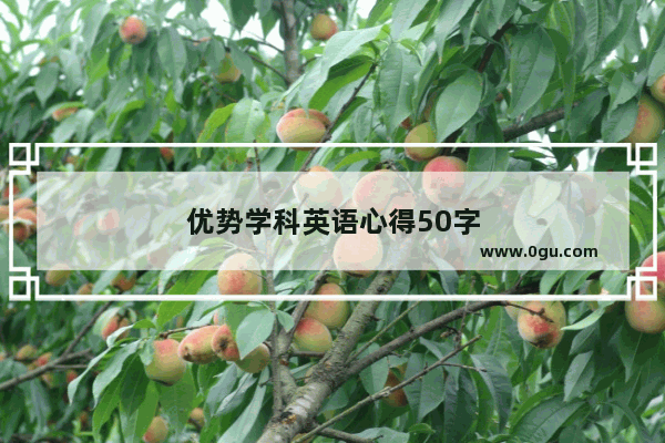 优势学科英语心得50字