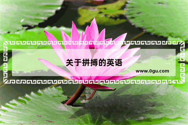 关于拼搏的英语