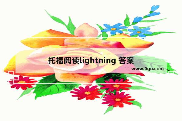 托福阅读lightning 答案