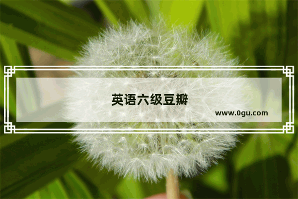 英语六级豆瓣