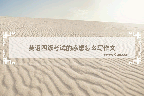 英语四级考试的感想怎么写作文