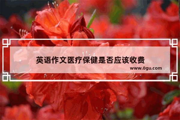 英语作文医疗保健是否应该收费