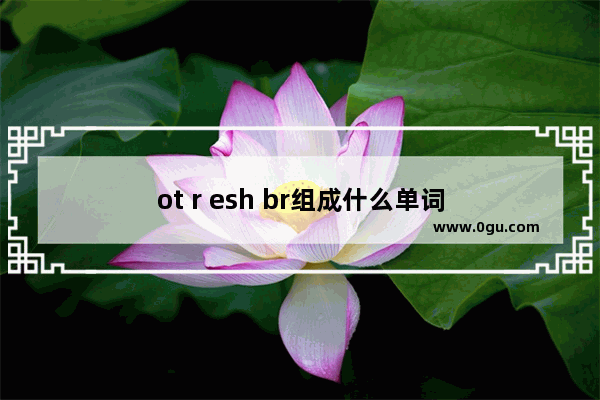 ot r esh br组成什么单词