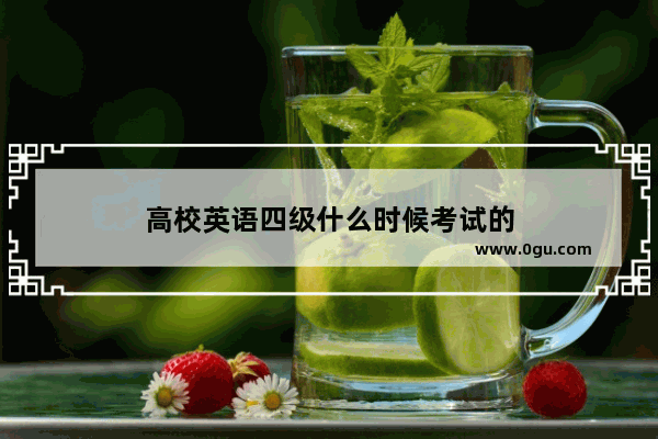 高校英语四级什么时候考试的