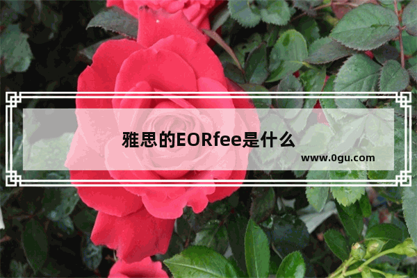 雅思的EORfee是什么