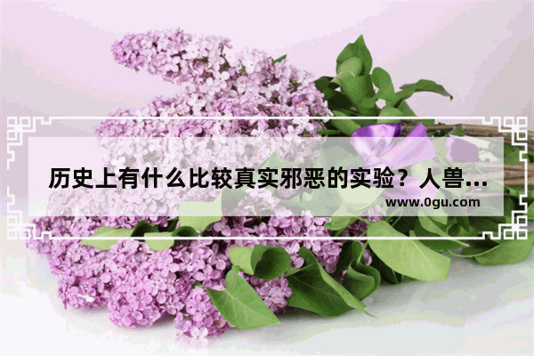 历史上有什么比较真实邪恶的实验？人兽、睡眠实验这种杜撰的就不要提了