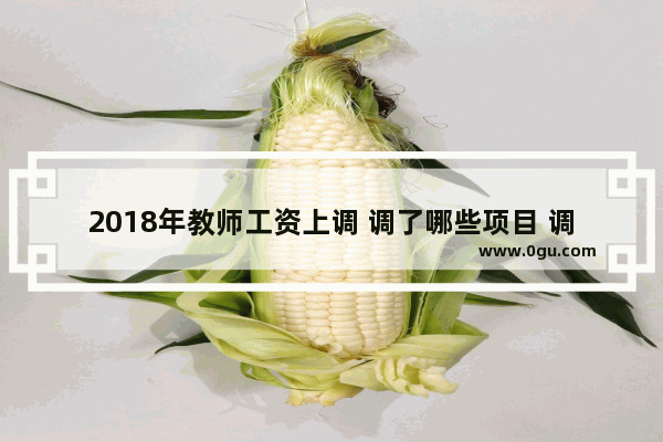 2018年教师工资上调 调了哪些项目 调了多少