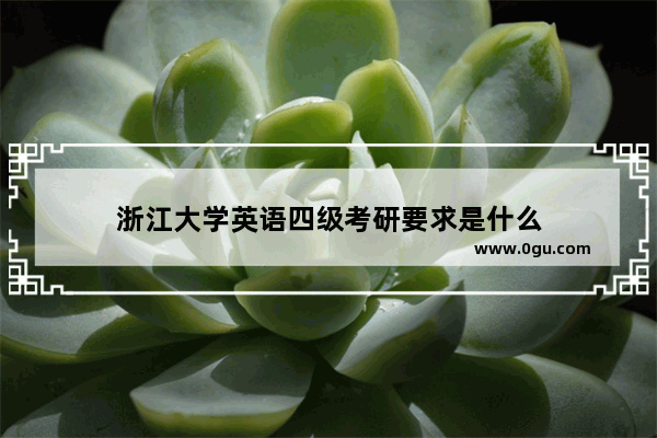 浙江大学英语四级考研要求是什么