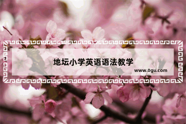 地坛小学英语语法教学