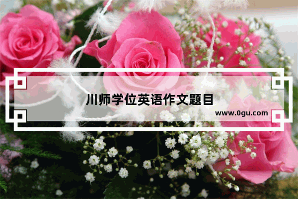 川师学位英语作文题目
