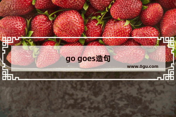 go goes造句