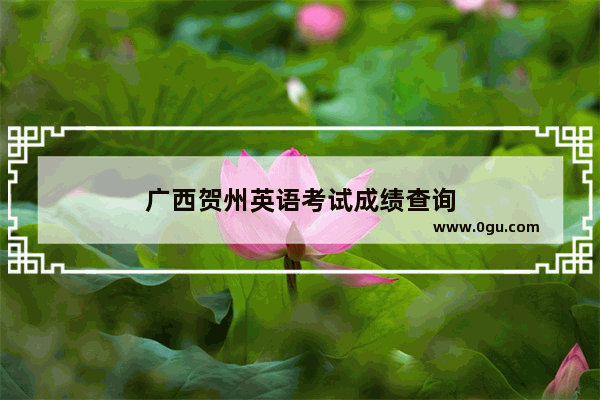 广西贺州英语考试成绩查询