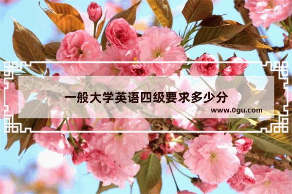 一般大学英语四级要求多少分