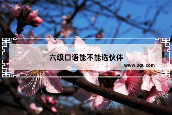 六级口语能不能选伙伴