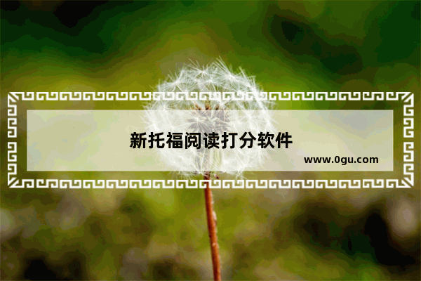 新托福阅读打分软件