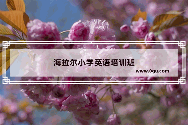 海拉尔小学英语培训班