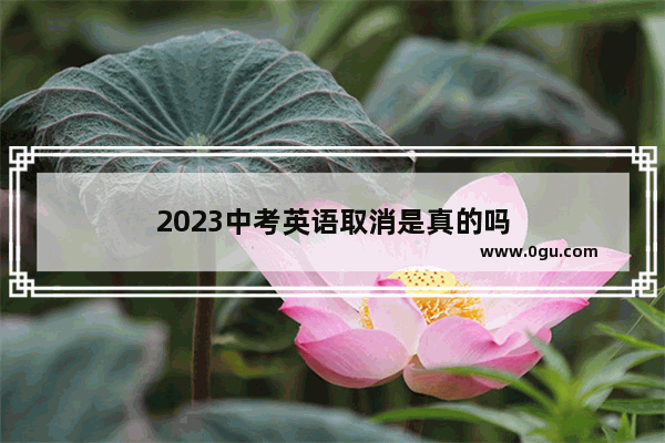 2023中考英语取消是真的吗