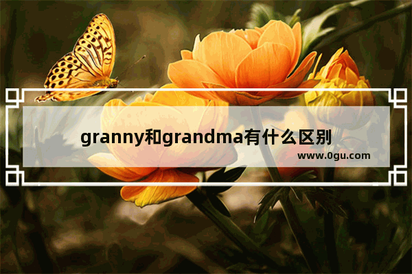granny和grandma有什么区别
