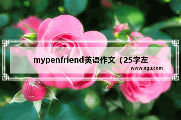 mypenfriend英语作文（25字左右）