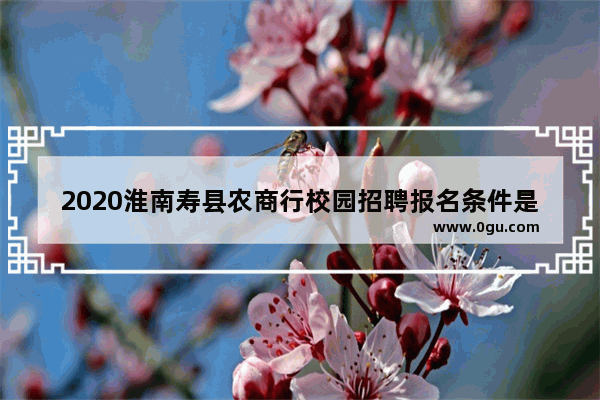 2020淮南寿县农商行校园招聘报名条件是什么