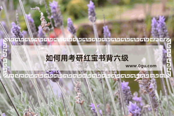 如何用考研红宝书背六级