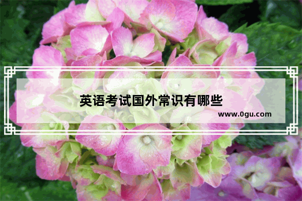 英语考试国外常识有哪些