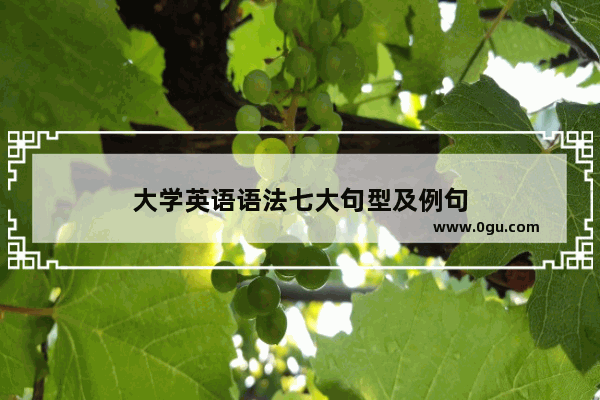 大学英语语法七大句型及例句