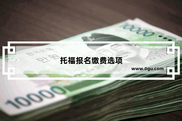 托福报名缴费选项