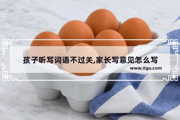 孩子听写词语不过关,家长写意见怎么写