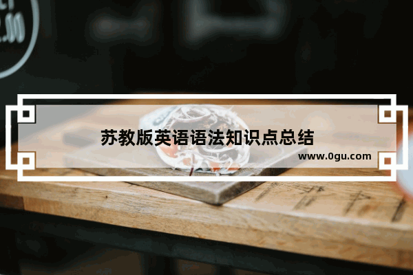 苏教版英语语法知识点总结