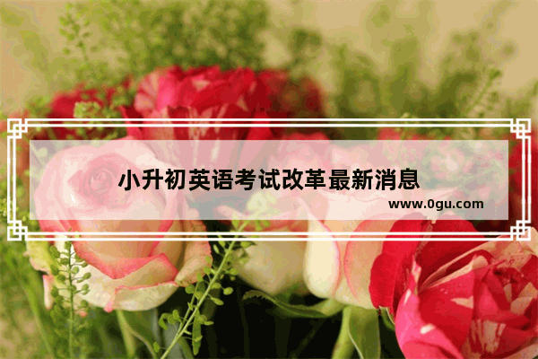 小升初英语考试改革最新消息
