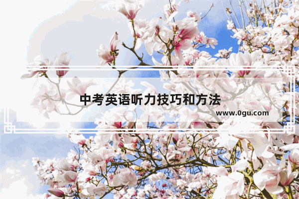中考英语听力技巧和方法